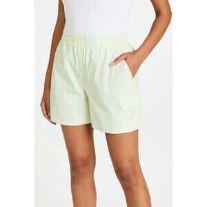 Allison‎ Daley Petite Light Green Striped Cargo Utility Resort Casual Modern